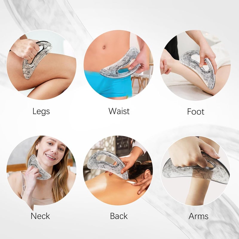 AICNLY Large Gua Sha Massage Tool, Lymphatic Drainage Massager, Muscle Scraping Massage Tools, Body Sculpting Anti Cellulite Tools for Man and Women - Image 5